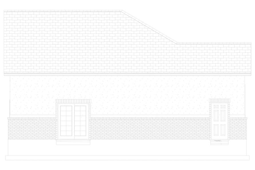 Home Plan Left Elevation of this 1-Bedroom,1 Sq Ft Plan -187-1209