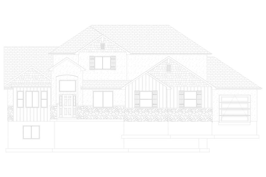 Home Plan Front Elevation of this 4-Bedroom,2504 Sq Ft Plan -187-1211