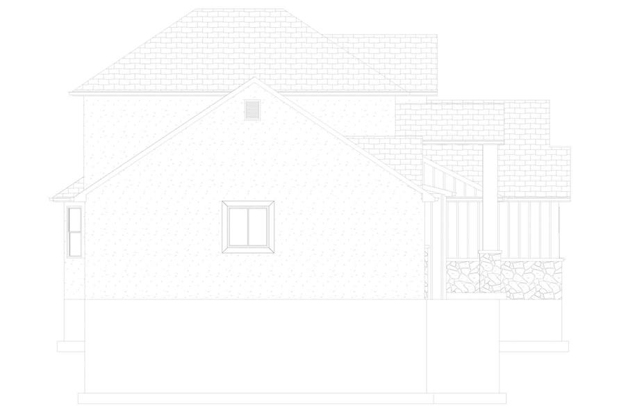 Home Plan Left Elevation of this 4-Bedroom,2504 Sq Ft Plan -187-1211