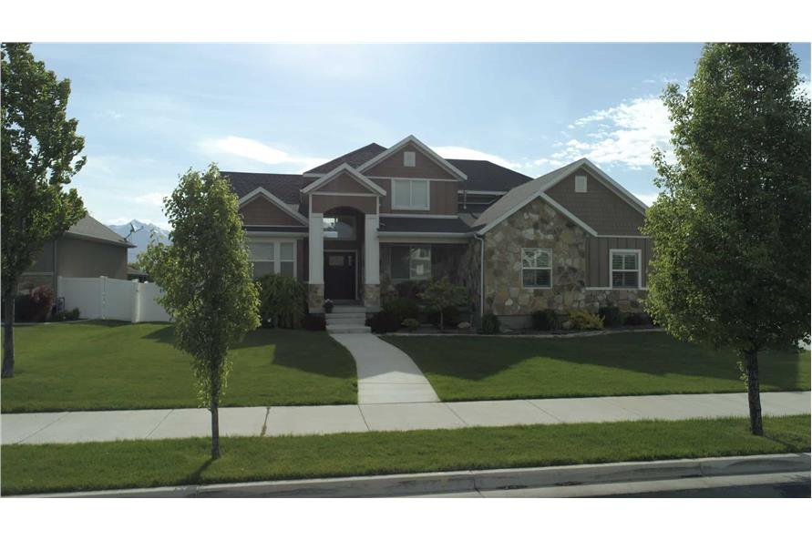 Front View of this 4-Bedroom,2504 Sq Ft Plan -187-1211