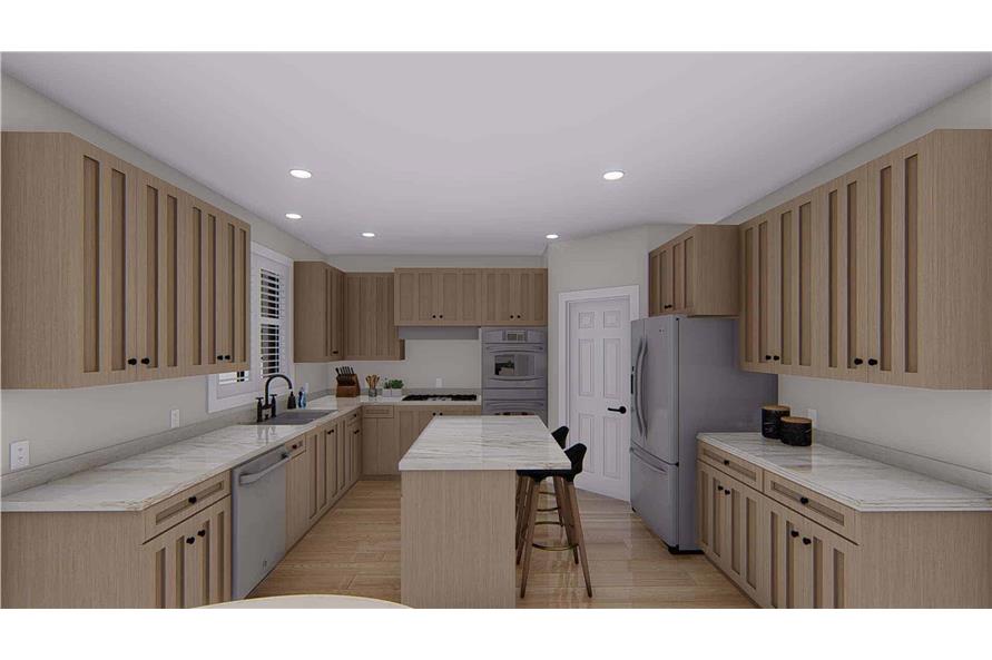 Kitchen: Kitchen Island of this 4-Bedroom,2504 Sq Ft Plan -187-1211