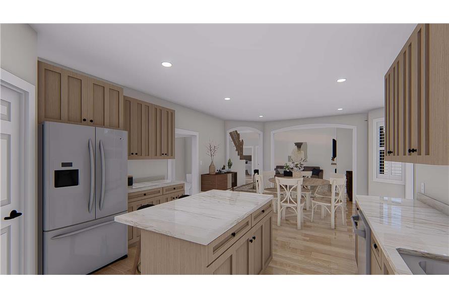 Kitchen: Kitchen Island of this 4-Bedroom,2504 Sq Ft Plan -187-1211