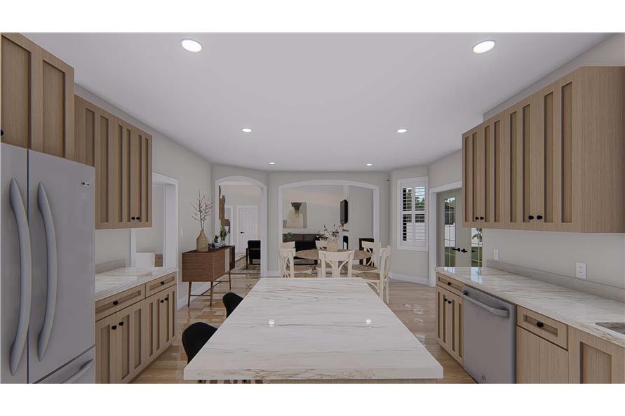 Kitchen: Kitchen Island of this 4-Bedroom,2504 Sq Ft Plan -187-1211