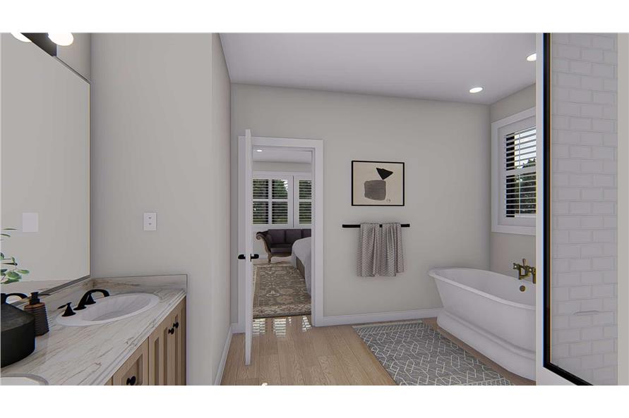 Master Bathroom: Tub of this 4-Bedroom,2504 Sq Ft Plan -187-1211