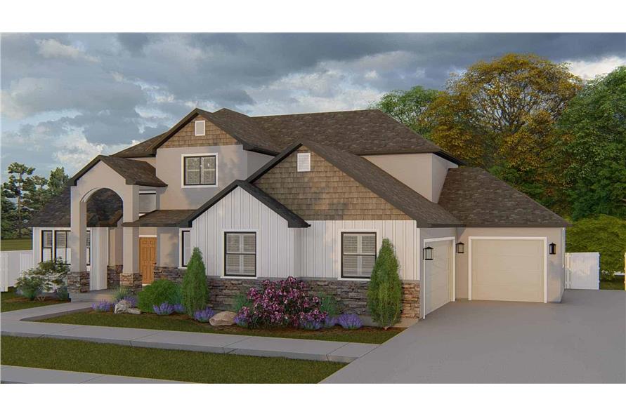 Right Side View of this 4-Bedroom,2504 Sq Ft Plan -187-1211