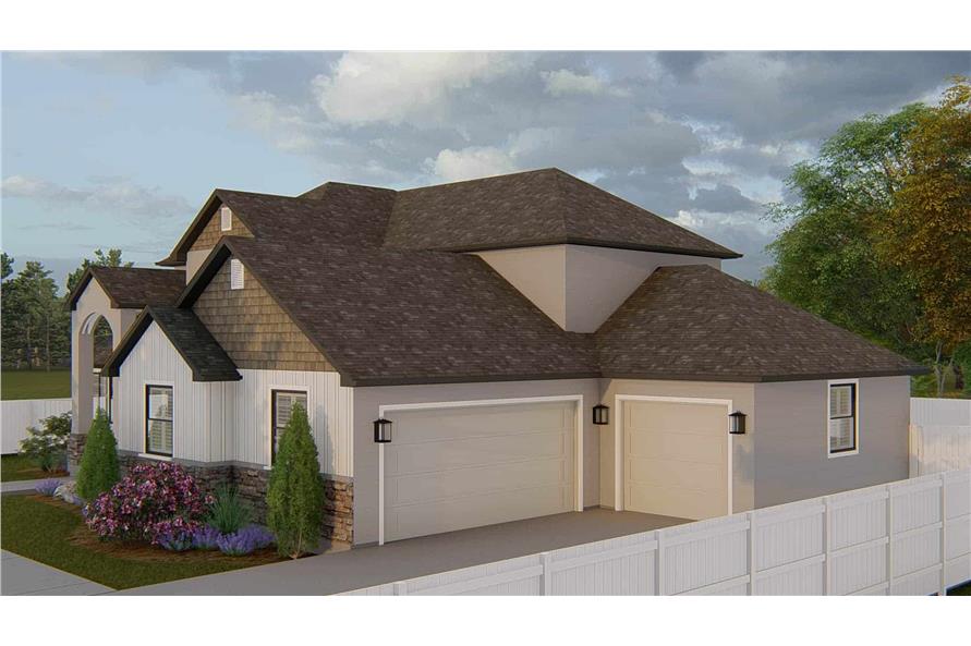 Right Side View of this 4-Bedroom,2504 Sq Ft Plan -187-1211