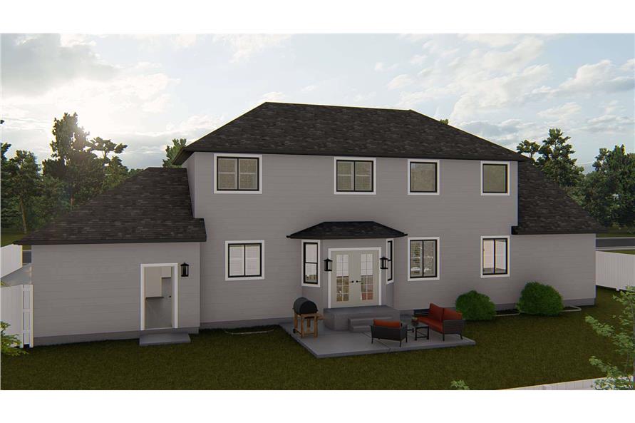 Rear View of this 4-Bedroom,2504 Sq Ft Plan -187-1211