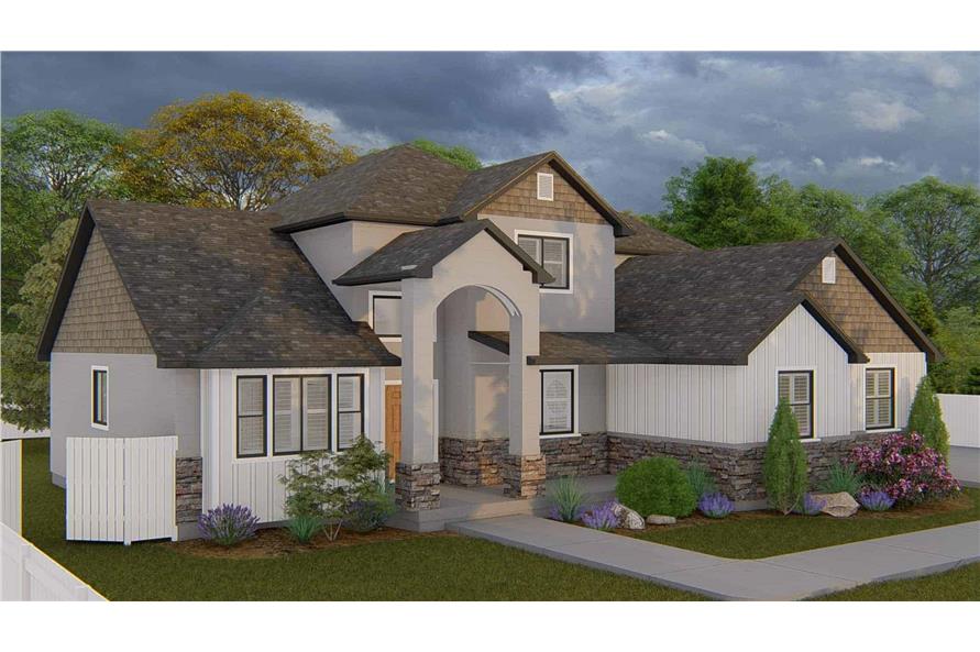 Left Side View of this 4-Bedroom,2504 Sq Ft Plan -187-1211