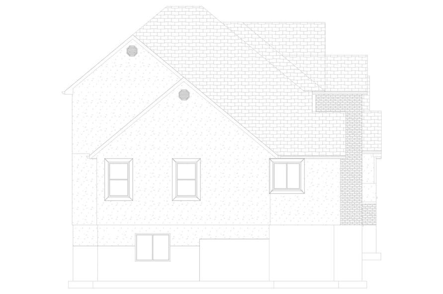 Home Plan Left Elevation of this 3-Bedroom,2575 Sq Ft Plan -187-1212