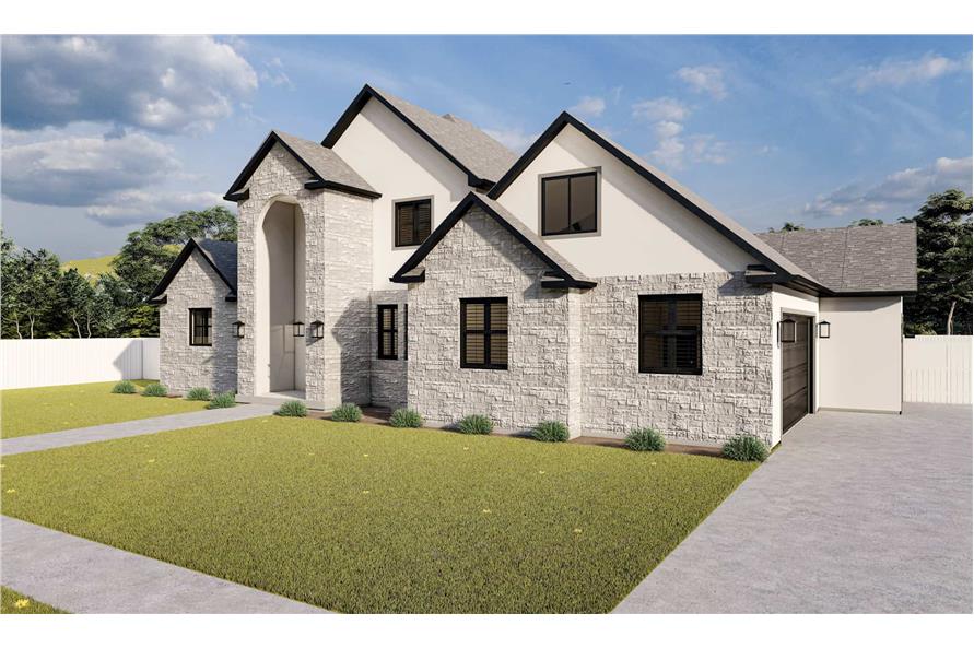 Front View of this 3-Bedroom,2575 Sq Ft Plan -187-1212