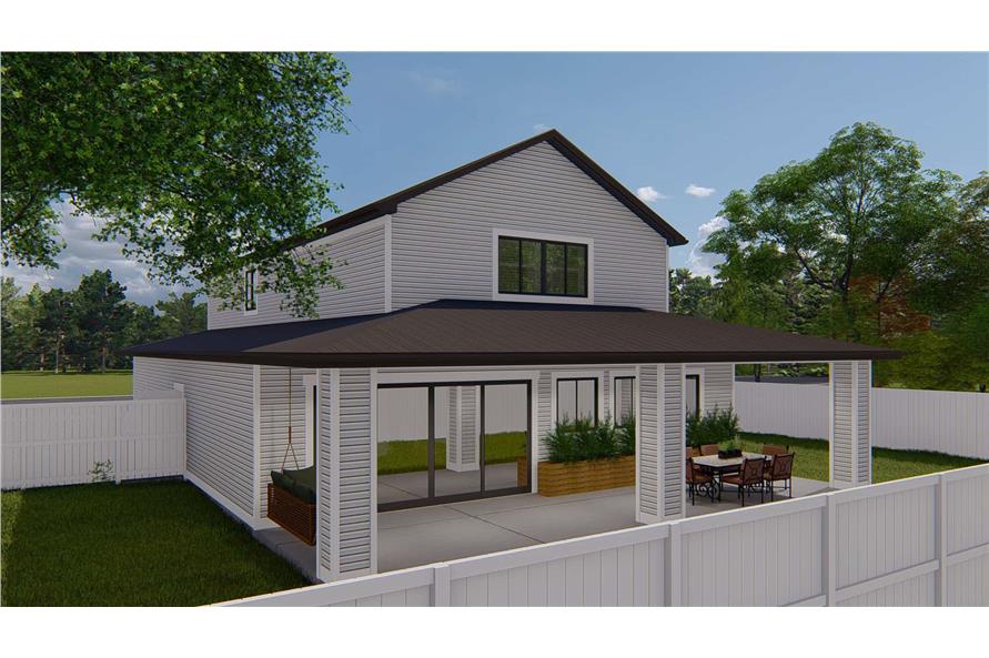 Rear View of this 3-Bedroom,1907 Sq Ft Plan -187-1213