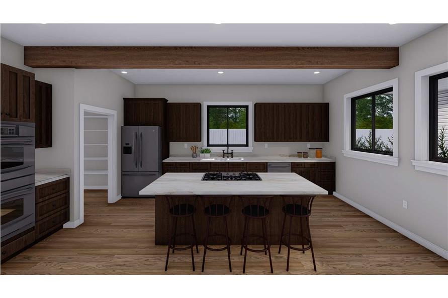 Kitchen: Kitchen Island of this 3-Bedroom,1907 Sq Ft Plan -187-1213