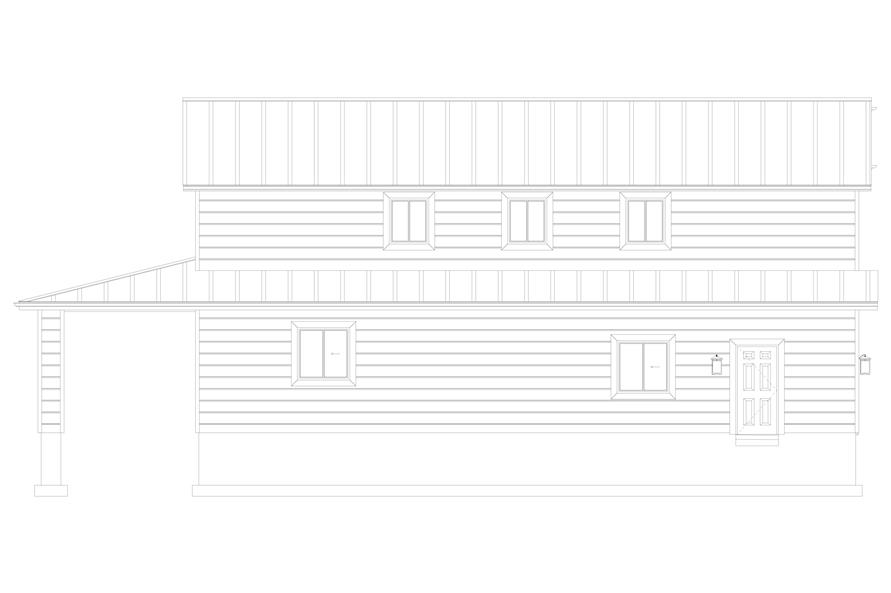 Home Plan Left Elevation of this 3-Bedroom,1907 Sq Ft Plan -187-1213