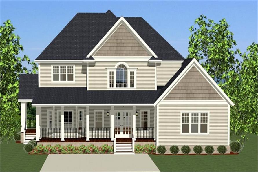 Home Plan Rear Elevation of this 3-Bedroom,2720 Sq Ft Plan -189-1015