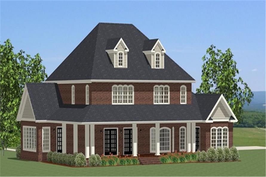 Home Plan Right Elevation of this 3-Bedroom,3226 Sq Ft Plan -189-1069