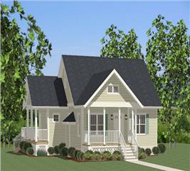 European Home Plan - 2 Bedrms, 1 Baths - 1325 Sq Ft - #158-1157