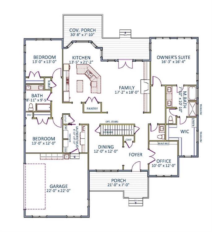 Ranch House Plan #189-1079: 3 Bedrm, 2594 Sq Ft Home | ThePlanCollection