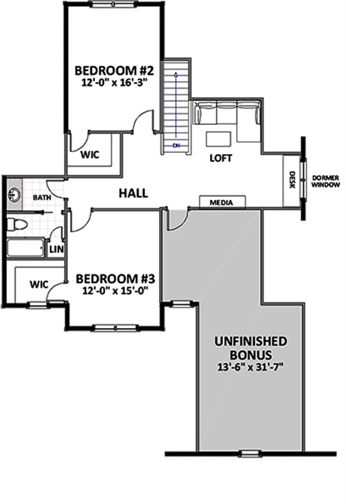 Craftsman Home Plan - 3 Bedrms, 2.5 Baths - 2998 Sq Ft - #189-1103