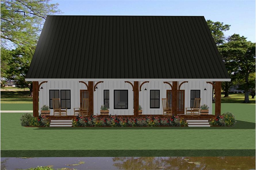 Home Plan Rear Elevation of this 3-Bedroom,2435 Sq Ft Plan -189-1111