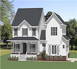 Farmhouse Home - 3 Bedrms, 3.5 Baths - 2915 Sq Ft - Plan #189-1131