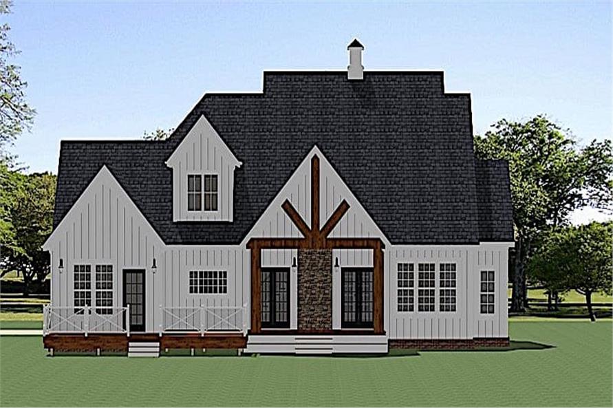 Rear View of this 4-Bedroom, 3163 Sq Ft Plan - 189-1133