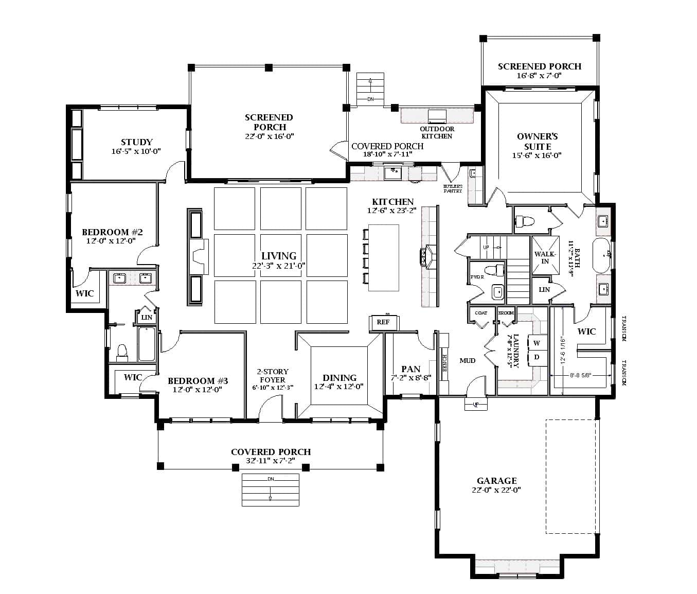 Transitional House Plan - 3 Bedrms, 2.5 Baths - 2854 Sq Ft - #189-1142