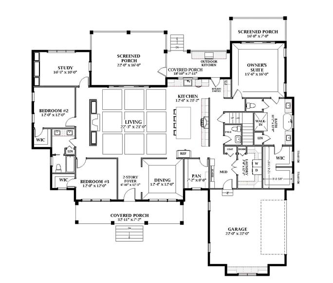 Transitional House Plan - 3 Bedrms, 2.5 Baths - 2854 Sq Ft - #189-1142