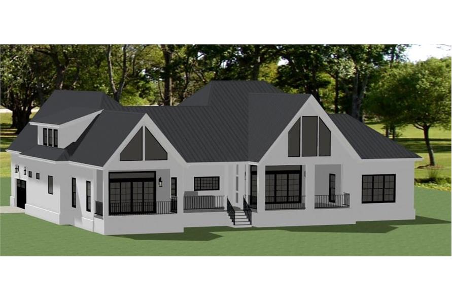 Rear View of this 3-Bedroom,2854 Sq Ft Plan -189-1142