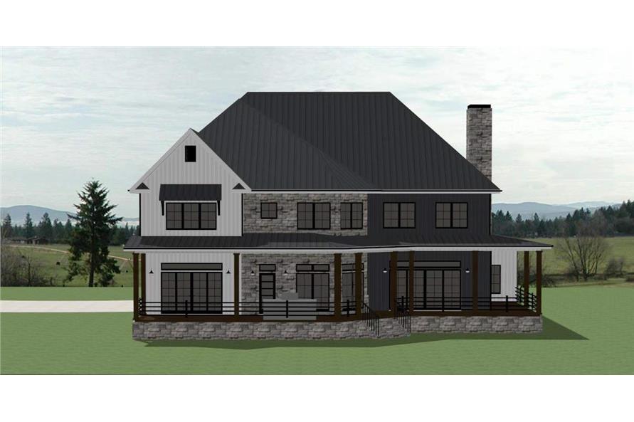 Rear View of this 5-Bedroom,4095 Sq Ft Plan -189-1146