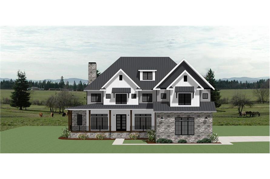 Modern Farmhouse Floor Plan - 5 Bedrms, 4.5 Baths - 4095 Sq Ft - #189-1146