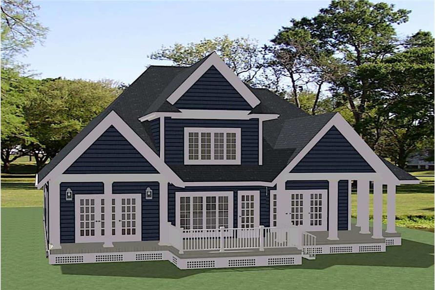 Rear View of this 4-Bedroom,3004 Sq Ft Plan -189-1158