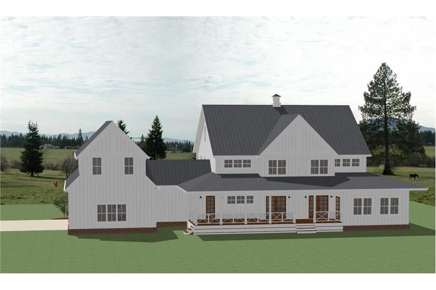 Rear View of this 5-Bedroom,4357 Sq Ft Plan -189-1160