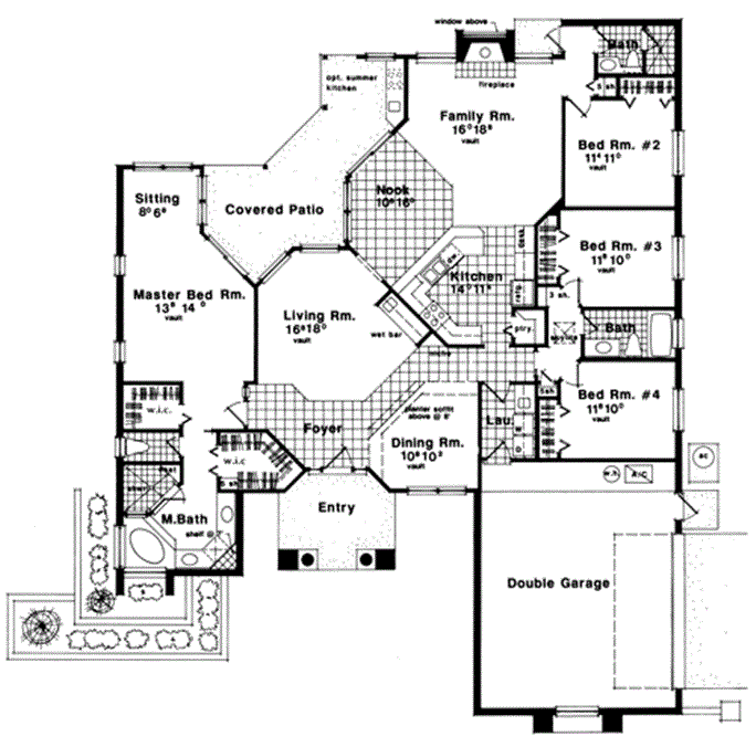 Florida Style House Plan 190 1008 4 Bedrm 2224 Sq Ft Home   Plan1901008Image 21 1 2015 554 15 684 