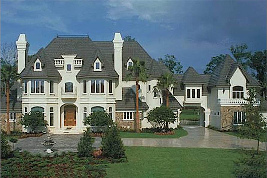 5-Bedroom, 6462 Sq Ft Chateau Home - Plan #190-1014 - Main Exterior