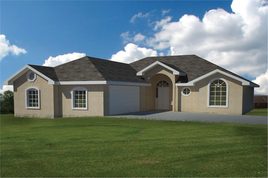 3-Bedroom, 1540 Sq Ft Ranch Home Plan - 191-1010 - Main Exterior