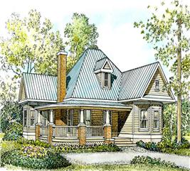 2 Bedroom, 1394 Sq Ft Country Ranch House Plan #178-1047