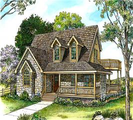 Cottage House Plan #192-1001: 2 Bedrm, 1270 Sq Ft Home