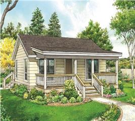 Cottage House Plan #192-1001: 2 Bedrm, 1270 Sq Ft Home