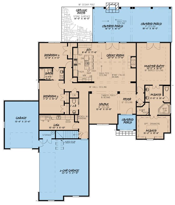 Craftsman House Plan #193-1014: 3 Bedrm, 2428 Sq Ft Home ...