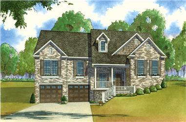 3-Bedroom, 2035 Sq Ft Country Home Plan - 193-1023 - Main Exterior