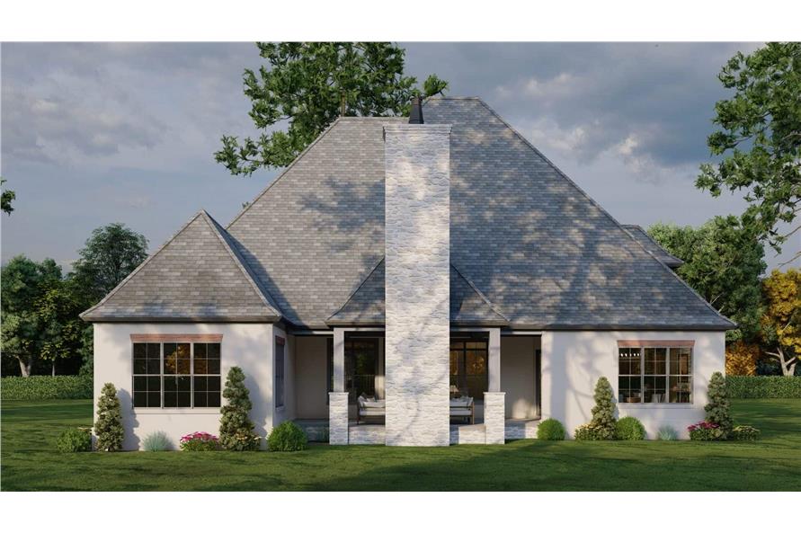 Rear View of this 4-Bedroom,3213 Sq Ft Plan -193-1036