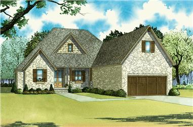 4-Bedroom, 2500 Sq Ft Southern House Plan - 193-1041 - Front Exterior