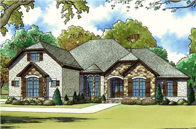 4-Bedroom, 2538 Sq Ft French House - Plan #193-1053 - Front Exterior