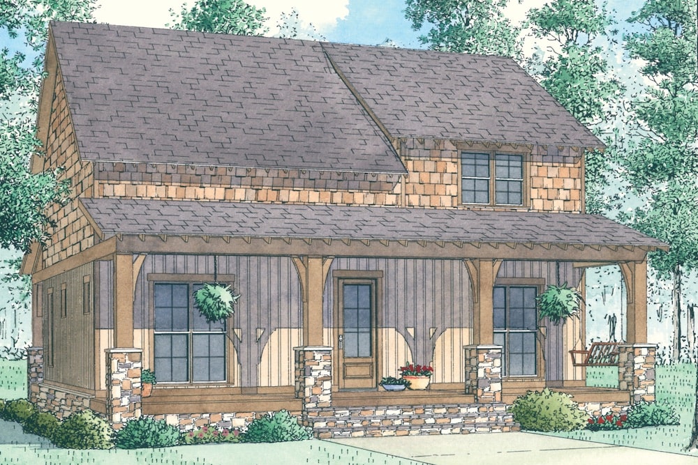 Country House - 3 Bedrms, 2 Baths - 1764 Sq Ft - Plan #193-1081