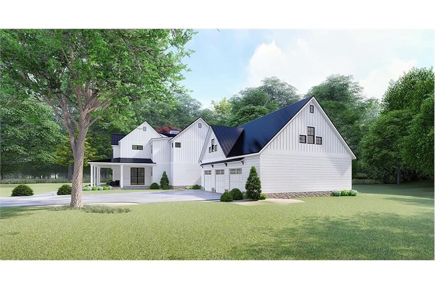 Side View of this 4-Bedroom, 3310 Sq Ft Plan - 193-1097