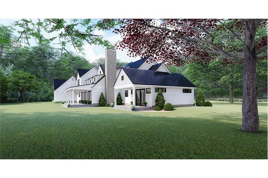 Side View of this 4-Bedroom, 3310 Sq Ft Plan - 193-1097