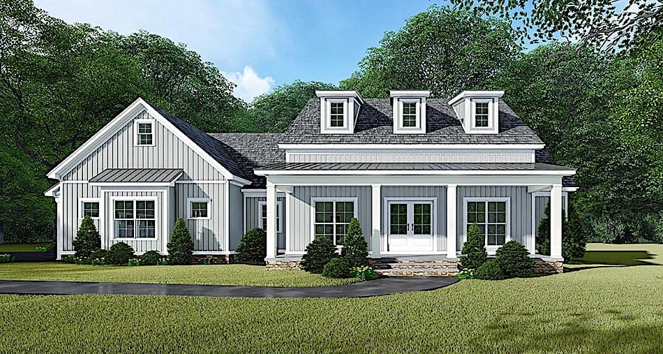 Vaulted Ceiling Farmhouse - 3 Bedrms, 2.5 Baths - 2031 Sq Ft - Plan ...