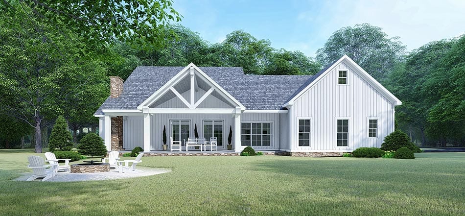 Vaulted Ceiling Farmhouse - 3 Bedrms, 2.5 Baths - 2031 Sq Ft - Plan ...