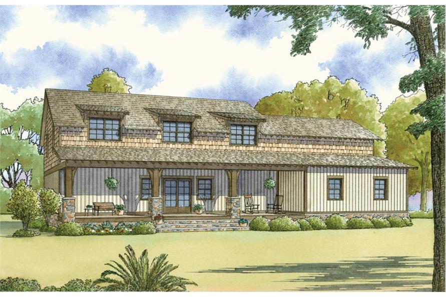 Rear View of this 3-Bedroom, 2245 Sq Ft Plan - 193-1118