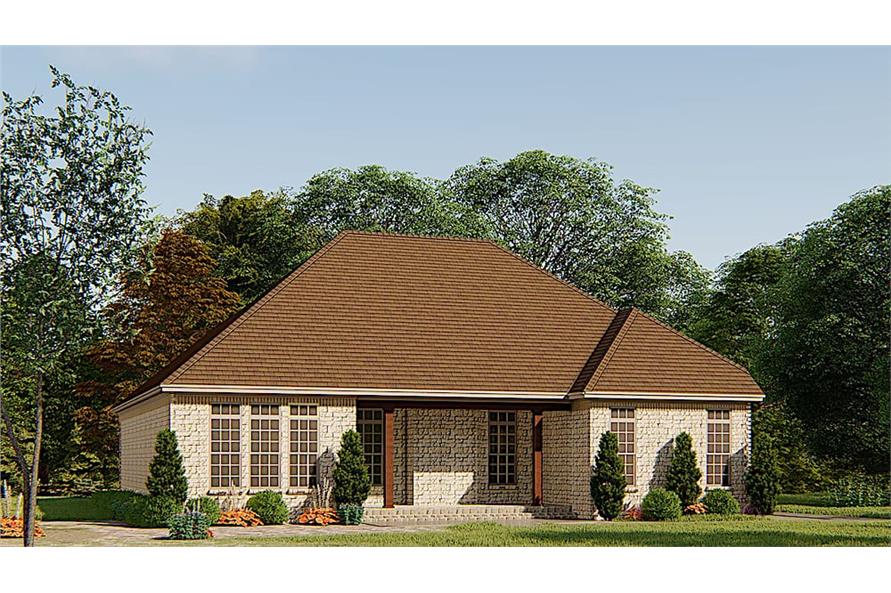 Rear View of this 4-Bedroom, 1783 Sq Ft Plan - 193-1139